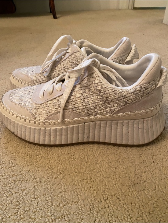 Universal Thread Shoes - Universal Thread Women's Cream Woven Platform Sneakers